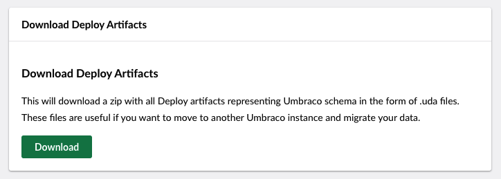 Donwload the Deploy artifacts